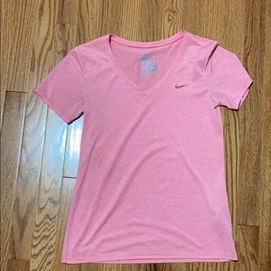 red and white Nike striped T